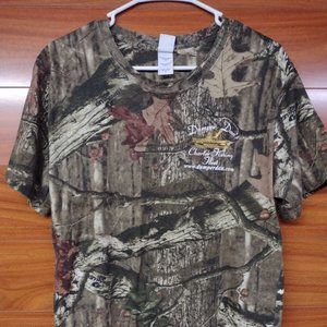 Men's Camouflage T Shirt Dumper Dan's Charter Fishing Fleet Sz.M